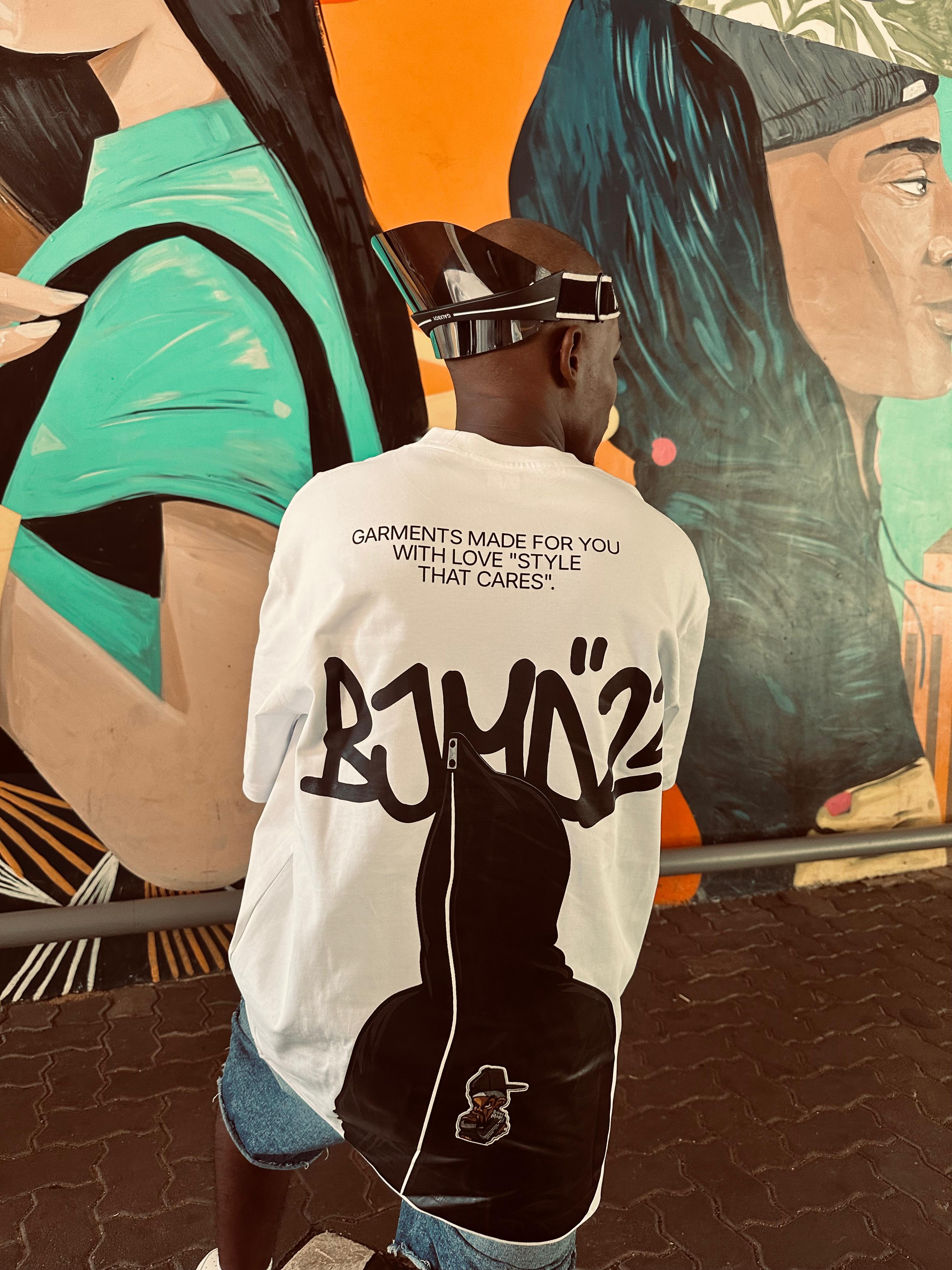 Zip-up grafitti White
